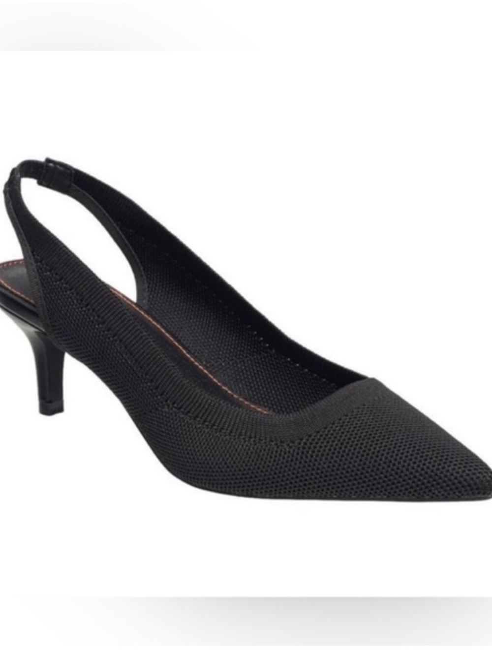 French Connection Black Slingback Pointed-Toe heels